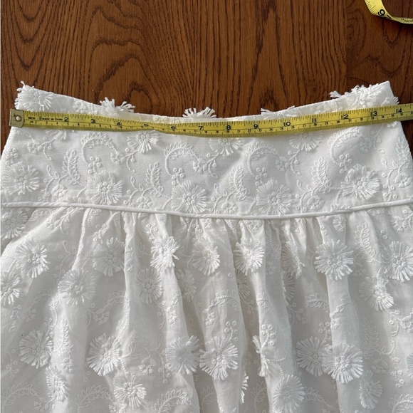 NWOT  $295 FARM Rio Off White 3D Flower Midi Skirt - Picture 7 of 7